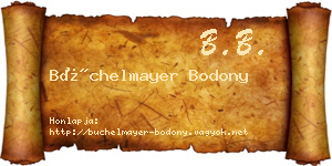 Büchelmayer Bodony névjegykártya